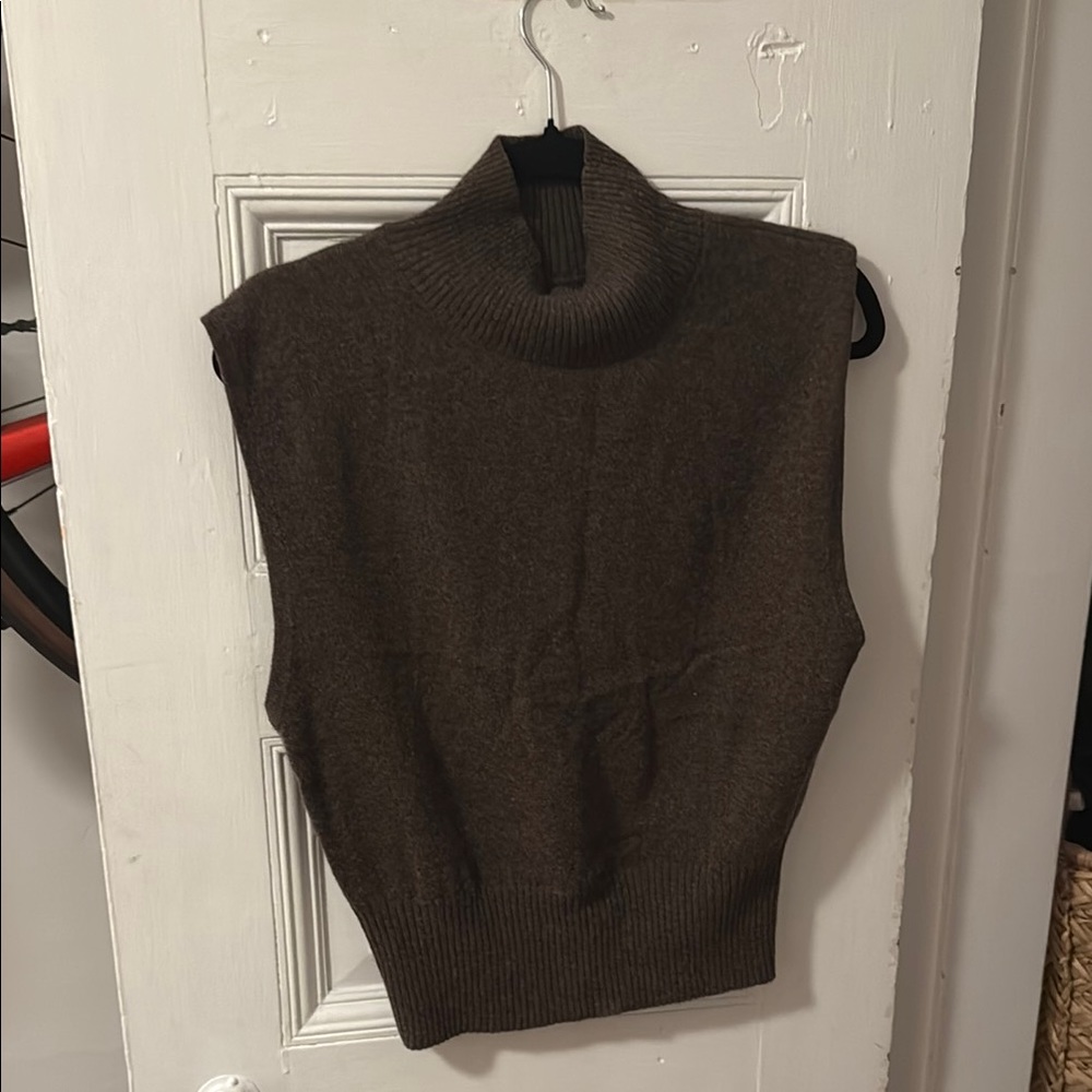 Men's Brown Sleeveless Sweater